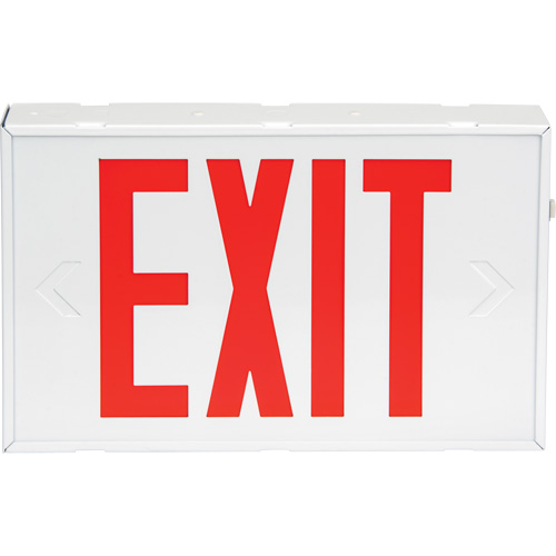 Zenith Safety Products XI788 Exit Sign, LED, Battery Operated/Hardwired, 12-1/5" L x 7-1/2" W, English
