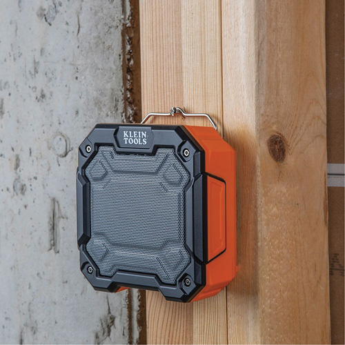 Klein Tools AEPJS3 Bluetooth&reg; Jobsite Speaker with Magnet & Hook (Tool Only), Lithium-Ion
