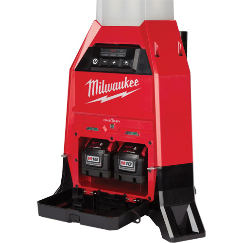 Milwaukee 2150-20 M18 Radius Site Light & Charger with One-Key, LED, 4800/9000/2500 Lumens, Plastic Housing