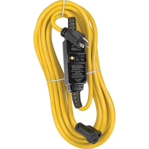 Leviton GSCA1-25C Self-Test Automatic Reset GFCI Cord Set, 120 V, 15 A, 25' Cord