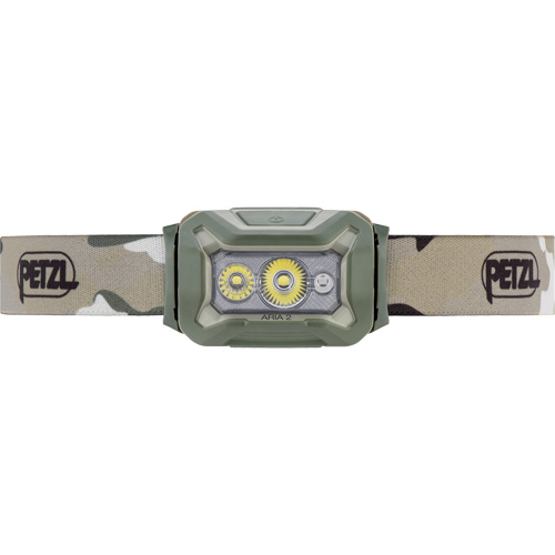 Petzl E070BB01 Aria 2 RGB Headlamp, LED, 450 Lumens, 2 Hrs. Run Time, AAA/Rechargeable Batteries
