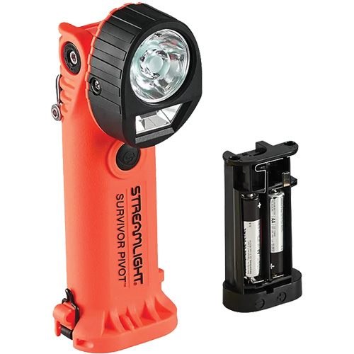 Streamlight 91800 Survivor Pivot&reg; Flashlight with Battery Carrier, LED, 325 Lumens, Rechargeable Batteries