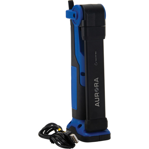 Outils Aurora XJ566 Baladeuse pliante/torsad&eacute;e, Magn&eacute;tique, Rechargeable, 350 lumens