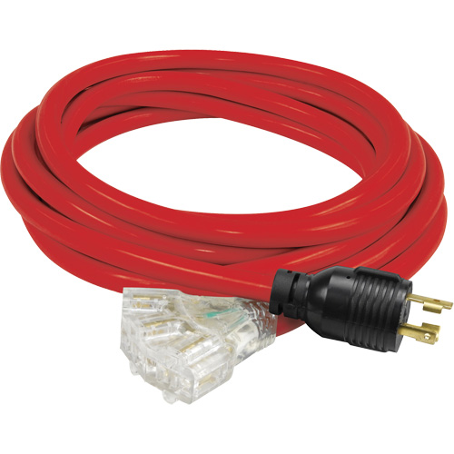King Canada K-L530-25-3T Generator Extension Cord with Tritap, STW, 10 AWG, 3 Outlet(s), 25'