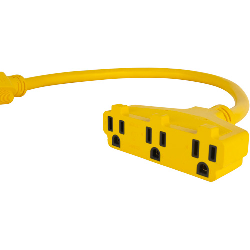 Outils Aurora XJ627 Adaptateur de rallonge d'alimentation, Ext&eacute;rieur, STOW, AWG 12/3, 15 A, 3 prise(s), 2'