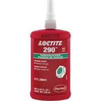 Loctite 135393 Compos&eacute; de blocage 290 calibre m&egrave;che, Vert, Moyen-&eacute;lev&eacute;, 250 ml, Bouteille