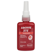 Threadlocker 272 High Temperature, Red, High, 50 ml, Bottle  AA552 | TENAQUIP