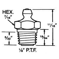 Fitting, 1/8" Thread  AA677 | TENAQUIP