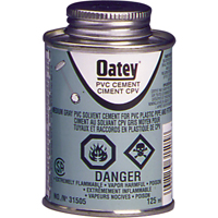 Oatey 31508 PVC Medium-Duty Cement, 946 ml, Brush-Top Can, Grey