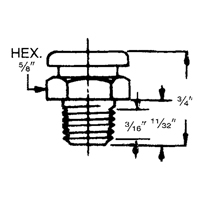 Standard Button Head Fitting, 1/8" PTF Thread  AB838 | TENAQUIP