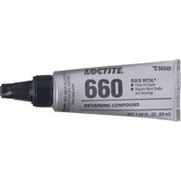 Loctite 135527 Compos&eacute; de retenue pour r&eacute;paration ajust&eacute; &agrave; la presse Quick Metal 660, 50 ml, Tube, Argent