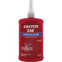 Loctite 234174 Compos&eacute; de blocage 246 temp&eacute;rature &eacute;lev&eacute;e, Bleu, Moyen, 250 ml, Bouteille