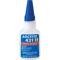 Loctite 868371 Adh&eacute;sif instantan&eacute;  431 pour toute surface, Transparent, Bouteille, 20 g