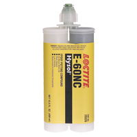Loctite 237115 E-60NC Electrically Non-Corrosive Structural Adhesives, 400 ml, Dual Cartridge, Two-Part, Black