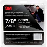 3M 06383-7/8X20(IMP) 3M Automotive Acrylic Tape, 18 M (60') L x 22 mm (7/8") W, 45 mils, Acrylic