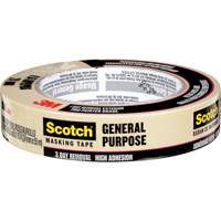 3M 2020-24AP Scotch&reg; General Purpose Masking Tape 2020, 24 mm (1") x 55 m (180'), Tan