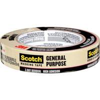 Scotch<sup>®</sup> General Purpose Masking Tape 2020, 24 mm (1") x 55 m (180'), Tan  AF692 | TENAQUIP