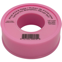 Teflon<sup>®</sup> Tape, 520" L x 1/2" W, Pink AG470 | TENAQUIP