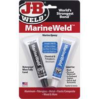 J-B Weld 8272CAN MarineWeld Epoxy, Two-Part, Tube, 3 oz., Grey