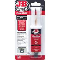 J-B Weld 50112CAN ClearWeld Adhesive, 25 ml, Syringe, Two-Part, Clear