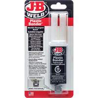 J-B Weld 50139CAN Plastic Bonder Adhesive, 25 ml, Syringe, Two-Part, Black