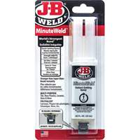 J-B Weld 50101CAN MinuteWeld Adhesive, 25 ml, Syringe, Two-Part, Clear