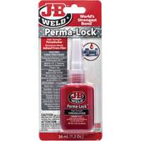 J-B Weld 27136CAN Perma-Lock Threadlocker, Red, High, 36 ml, Bottle