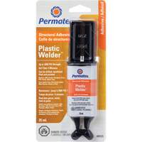 Permatex 84125 Colle &eacute;poxyde Plastic Welder, 25 ml, Seringue, Deux composants, Blanc cass&eacute;