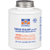 Thread Sealant with PTFE, Brush-Top Can, 473 ml, -54° C - 149° C/-65° F - 300° F  AH125 | TENAQUIP