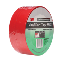 3M 3903-2X50-RED 3903 Vinyl Duct Tape, 48 mm (2") W x 46 m (151') L, 6.5 mils, Red