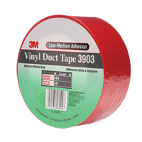 3M 3903-2X50-RED 3903 Vinyl Duct Tape, 48 mm (2") W x 46 m (151') L, 6.5 mils, Red