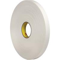 3M 4462W-1X72 Double-Coated Foam Tape, 66 m (216') L x 25.4 mm (1") W, 31 mils, Polyethylene