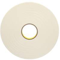 3M 4462W-3/4X72 Ruban double face en mousse, 66 m (216') lo x 18 mm (3/4") la, 31 mils, Poly&eacute;thyl&egrave;ne