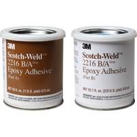 3M 2216-1PT-KIT-GRY Scotch-Weld Adhesive, 32 fl. oz., Kit, Two-Part, Grey