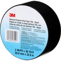 3M 764-2X36-BLK Ruban en vinyle pour travaux g&eacute;n&eacute;raux 764, 50,8 mm (2") la x 32,9 m (108') lo, 5 mils, Noir