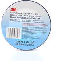 3M 764-2X36-BLU Ruban en vinyle pour travaux g&eacute;n&eacute;raux 764, 50,8 mm (2") la x 32,9 m (108') lo, 5 mils, Bleu