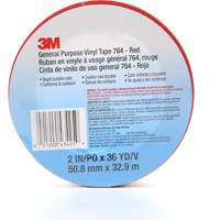 3M 764-2X36-RED 764 General-Purpose Vinyl Tape, 50.8 mm (2") W x 32.9 m (108') L, 5 mils, Red