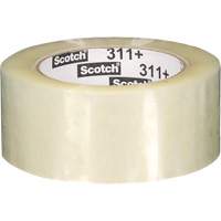 3M 311-48X100-CLR Scotch&reg; 311+ Box Sealing Tape, Acrylic Adhesive, 48 mm (1-22/25") x 100 m (328')