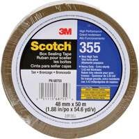 3M 355-48X50-TAN Scotch&reg; Box Sealing Tape 355, Hot Melt Adhesive, 3.15 mils, 48 mm (2") x 50 m (164')