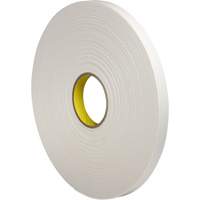 3M 4104-3/4X18 Foam Tape, 16.5 m (54') L x 18 mm (3/4") W, 6 mils, Urethane