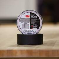 3M 3903-2X50-BLK 3903 Vinyl Duct Tape, 48 mm (2") W x 45 m (148') L, 6.5 mils, Black