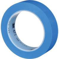 3M 471-1X36-BLU-IW 471 Vinyl Tape, 25.4 mm (1") W x 32.9 m (108') L, 5.3 mils, Blue
