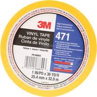 3M 471-1X36-YLW-IW Ruban en vinyle 471, 25,4 mm (1") la x 32,9 m (108') lo, 5,2 mils, Jaune