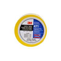 3M 471-1/2X36-YLW-IW 471 Vinyl Tape, 12 mm (1/2") W x 32.9 m (108') L, 5.2 mils, Yellow