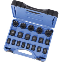 JET 610328 PS1912 Jeu de douilles &agrave; chocs 1/2" SAE &agrave; 6 pans, 19 Mcx, Chocs, Prise de 1/2", Profond