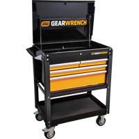 Gearwrench 83168 Utility Cart, 4 Drawers, 33" L x 21" W x 42" H, Black/Orange