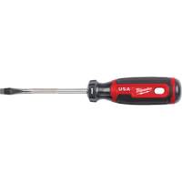 Milwaukee MT206 Tournevis &agrave; fente, Tige de 1/4", Ronde, 211 mm lo, Prise en Coussin&eacute;e