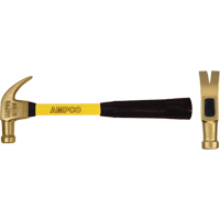 Ampco H-20FG Curved-Claw Nail Hammer, 1 lbs. Head Weight, 14" L