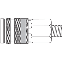 Topring 20.666 Quiksilver 1/4" Industrial High Pressure Couplers, Zinc Plated Steel