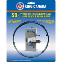 King Canada KBB-9-8 Lame de scie &agrave; ruban pour la coupe du bois, 59-1/2" lo x 3/8" la x &eacute;paisseur 0,014", 8 dents par pouce